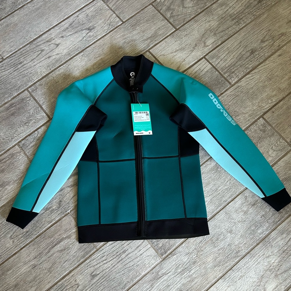 SKI-DOO WETSUIT Green Blue Color with Long Sleeves and Rash Guard